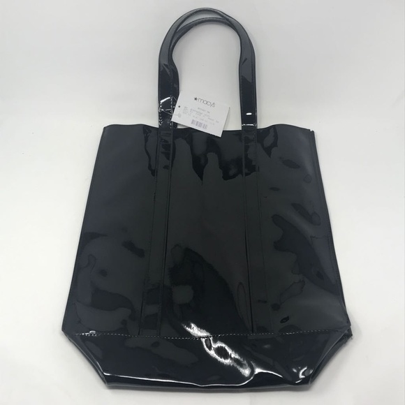 Twelve NYC Black Patent Leather Tote Handbag Purse - Picture 2 of 7
